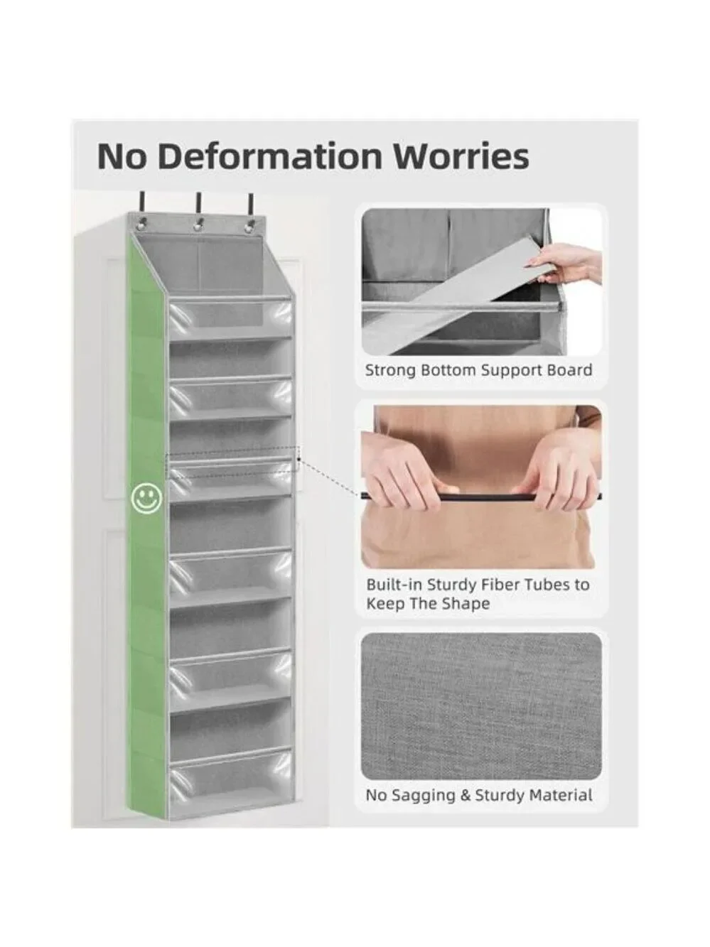 Over Door Hanging Organizer Clear Pockets Closet Storage for Bathroom Pantry